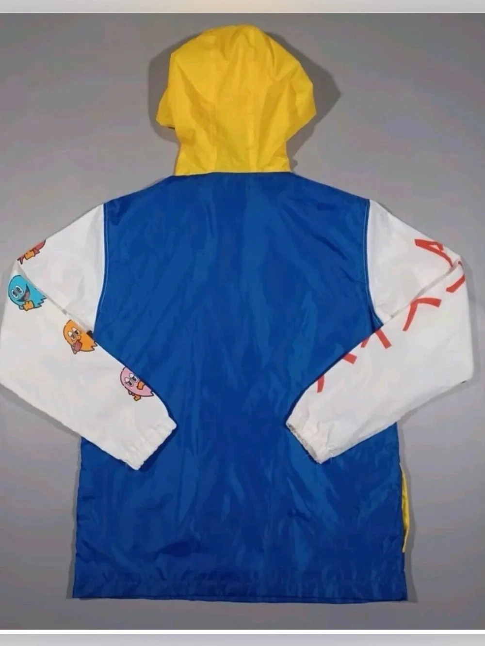 Pac-Man Namco Colorblock Retro Windbreaker Quarter Zip Hoodie Adult Small